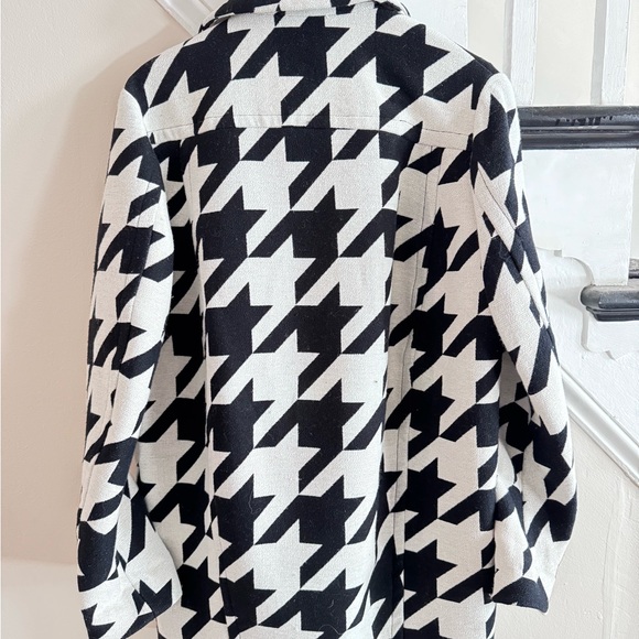 MANGO Houndstooth Buttoned cotton/wool coat - Picture 6 of 10